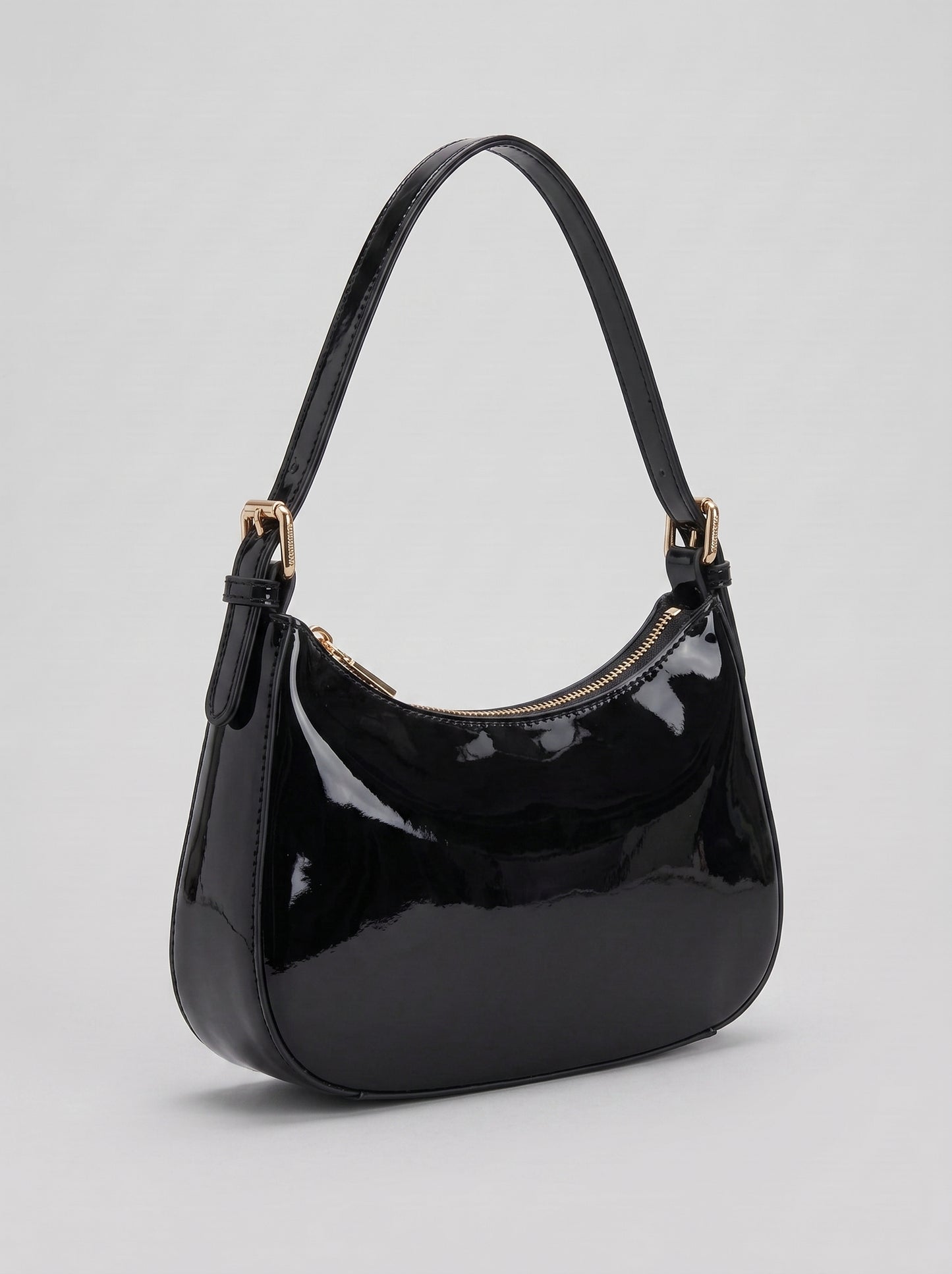 Burgundy Patent Leather Shoulder Bag