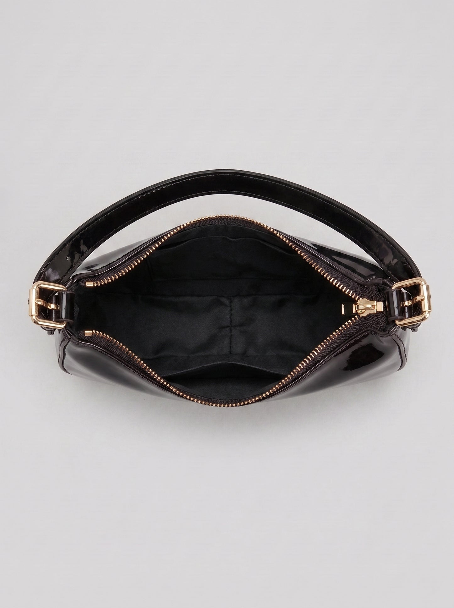 Burgundy Patent Leather Shoulder Bag
