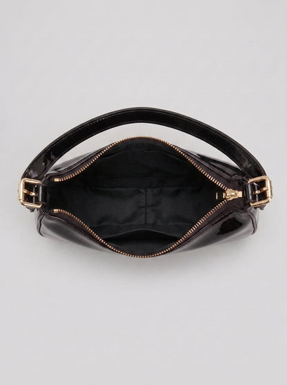 Burgundy Patent Leather Shoulder Bag