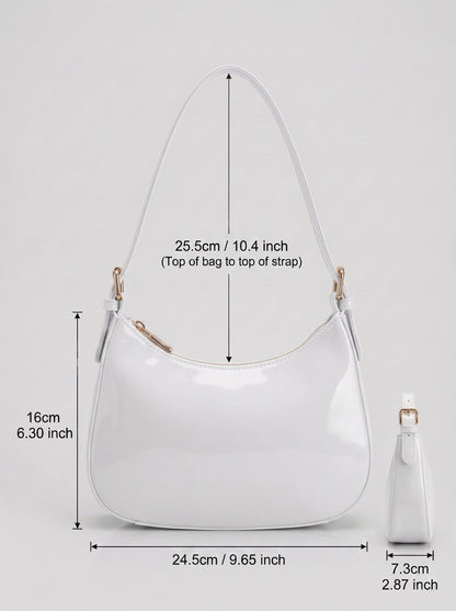 Burgundy Patent Leather Shoulder Bag