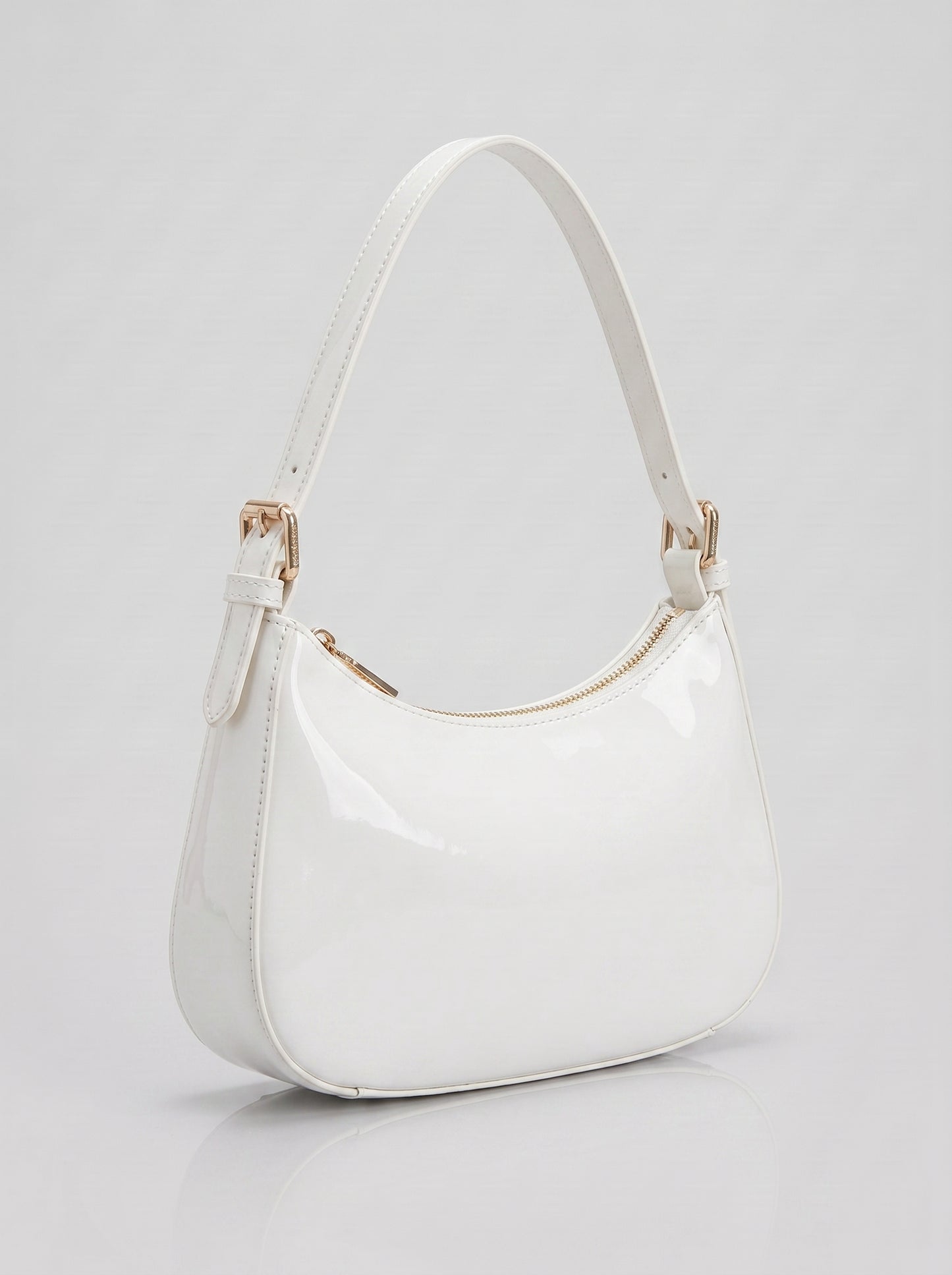 Burgundy Patent Leather Shoulder Bag
