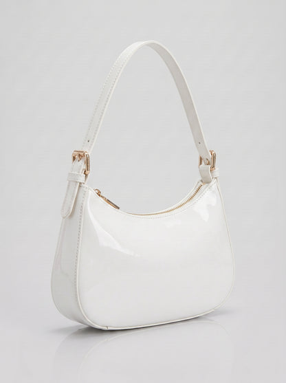 Burgundy Patent Leather Shoulder Bag