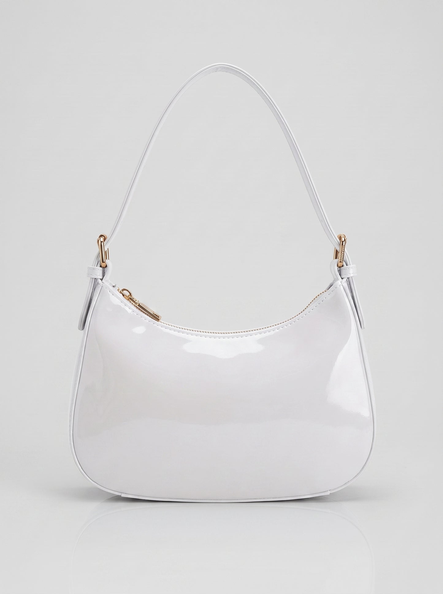 Burgundy Patent Leather Shoulder Bag