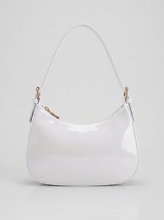 Burgundy Patent Leather Shoulder Bag