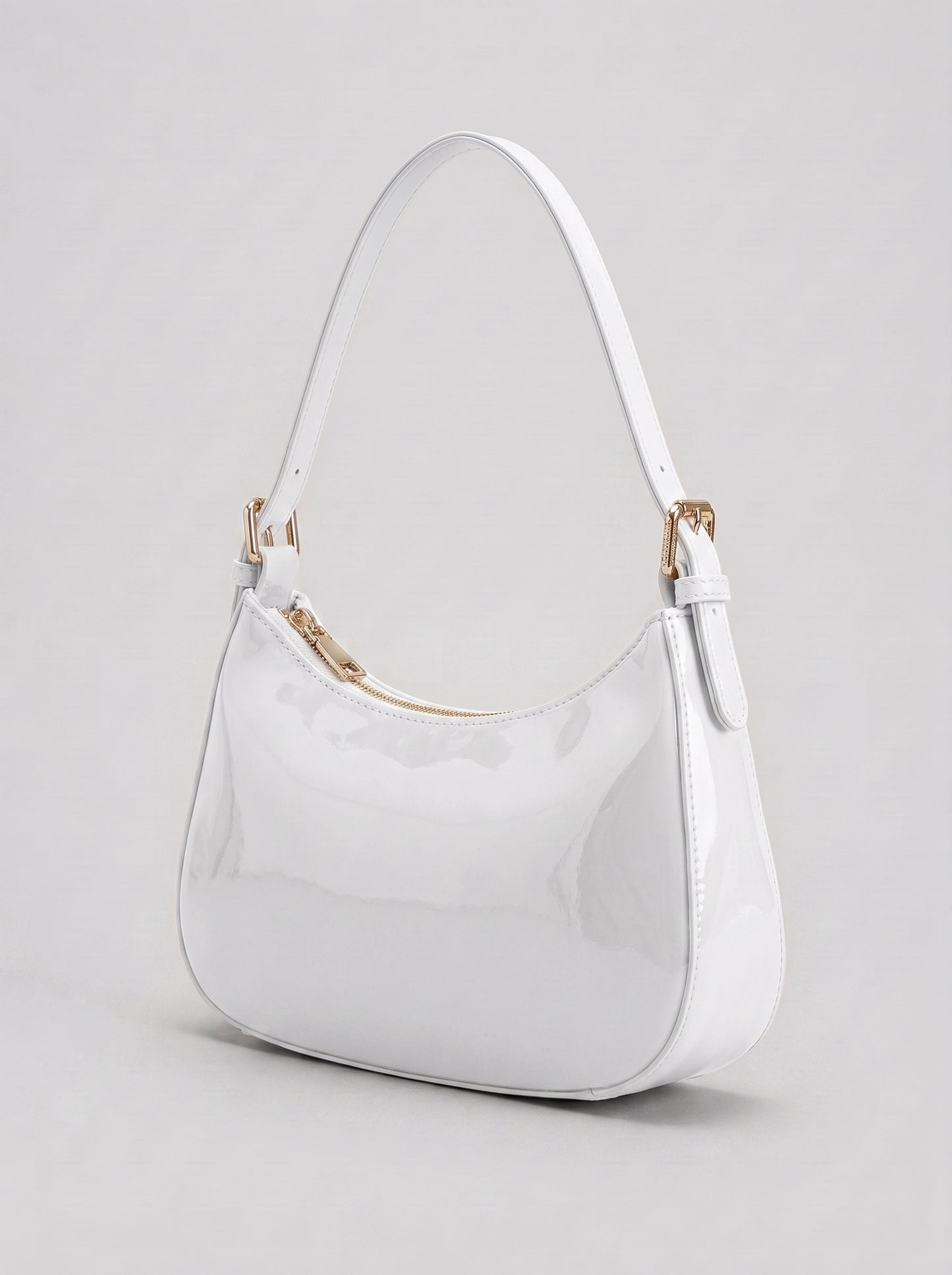 Burgundy Patent Leather Shoulder Bag