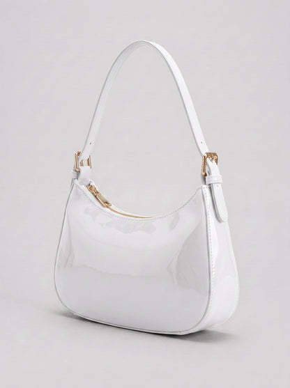 Burgundy Patent Leather Shoulder Bag