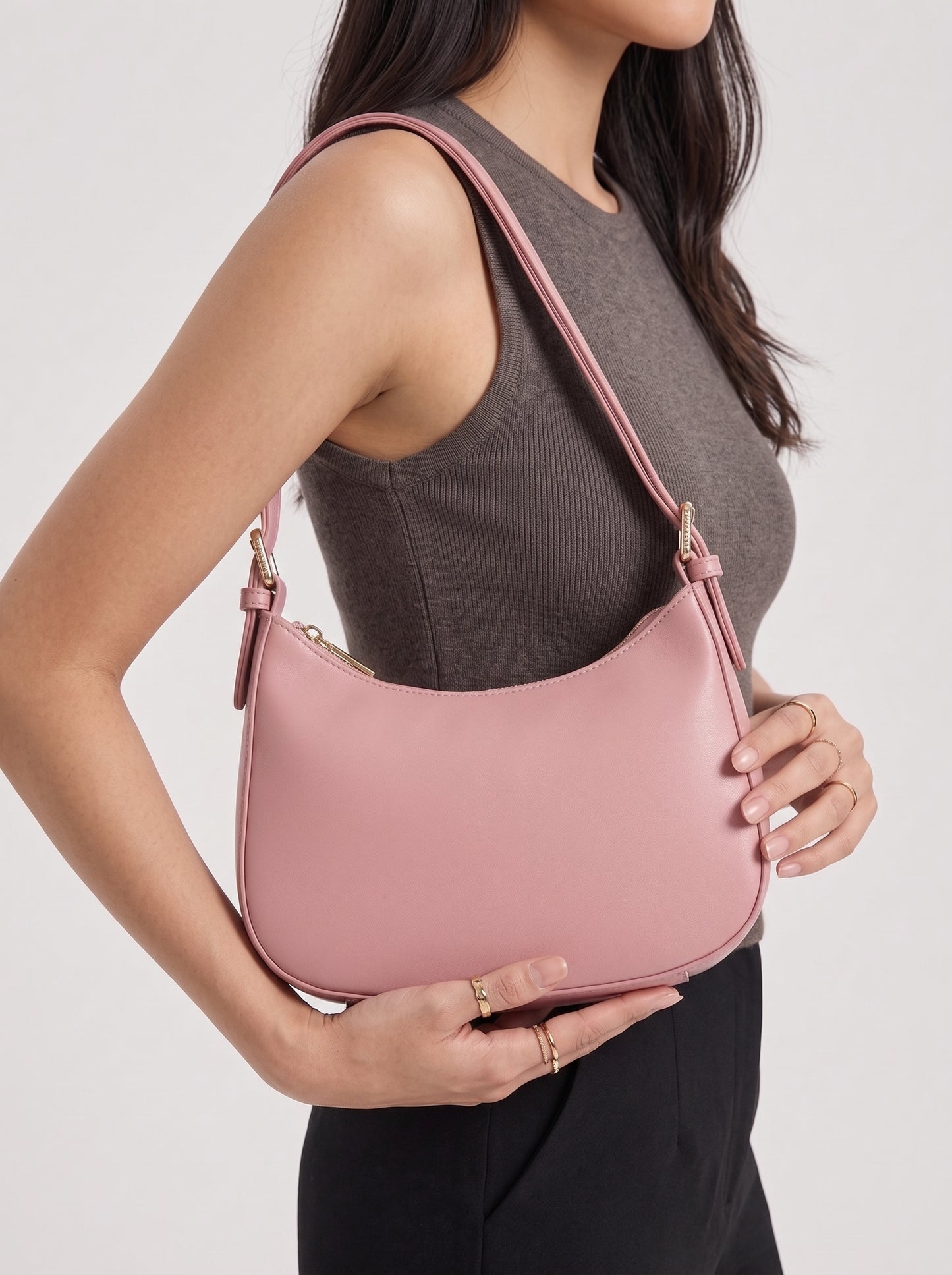 Burgundy Patent Leather Shoulder Bag